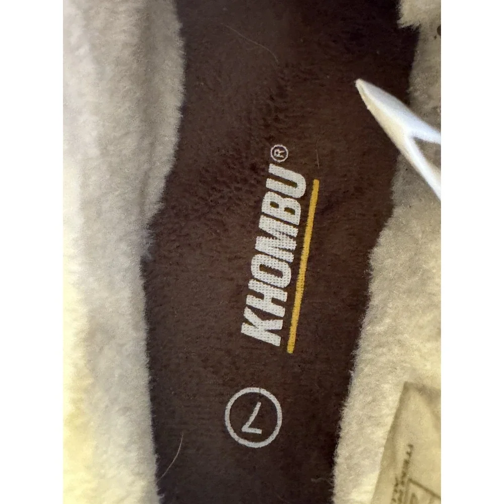Khombu Chestnut Tan Shearling-Trim Winter Rain Ankle Boots